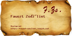 Fauszt Zsüliet névjegykártya
